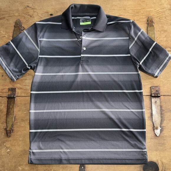 Mens PGA Tour Black and Gray Polo Size Small - Picture 3 of 5
